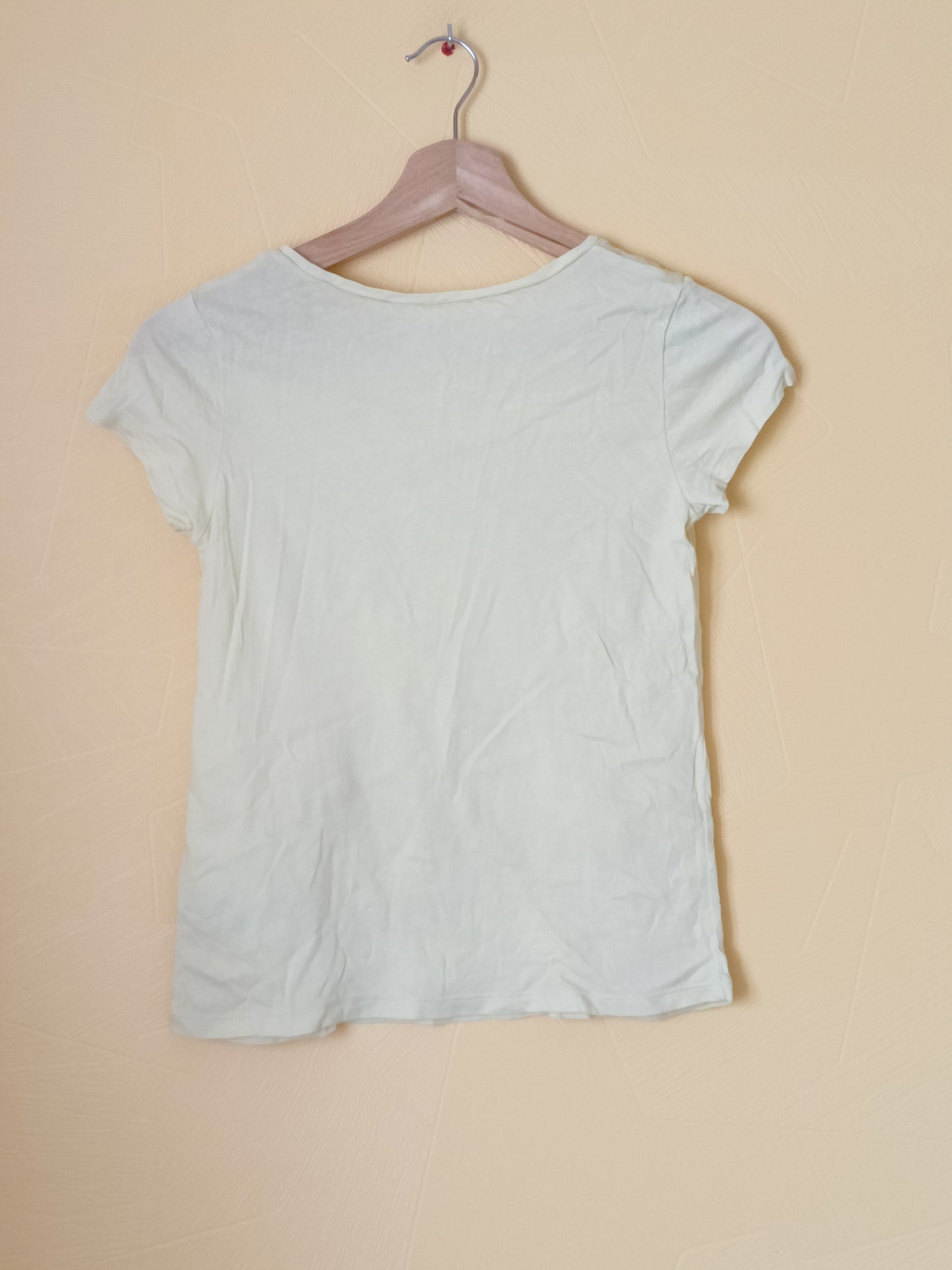 T-shirt H&M jaune avec impression Taille 8/10 Ans