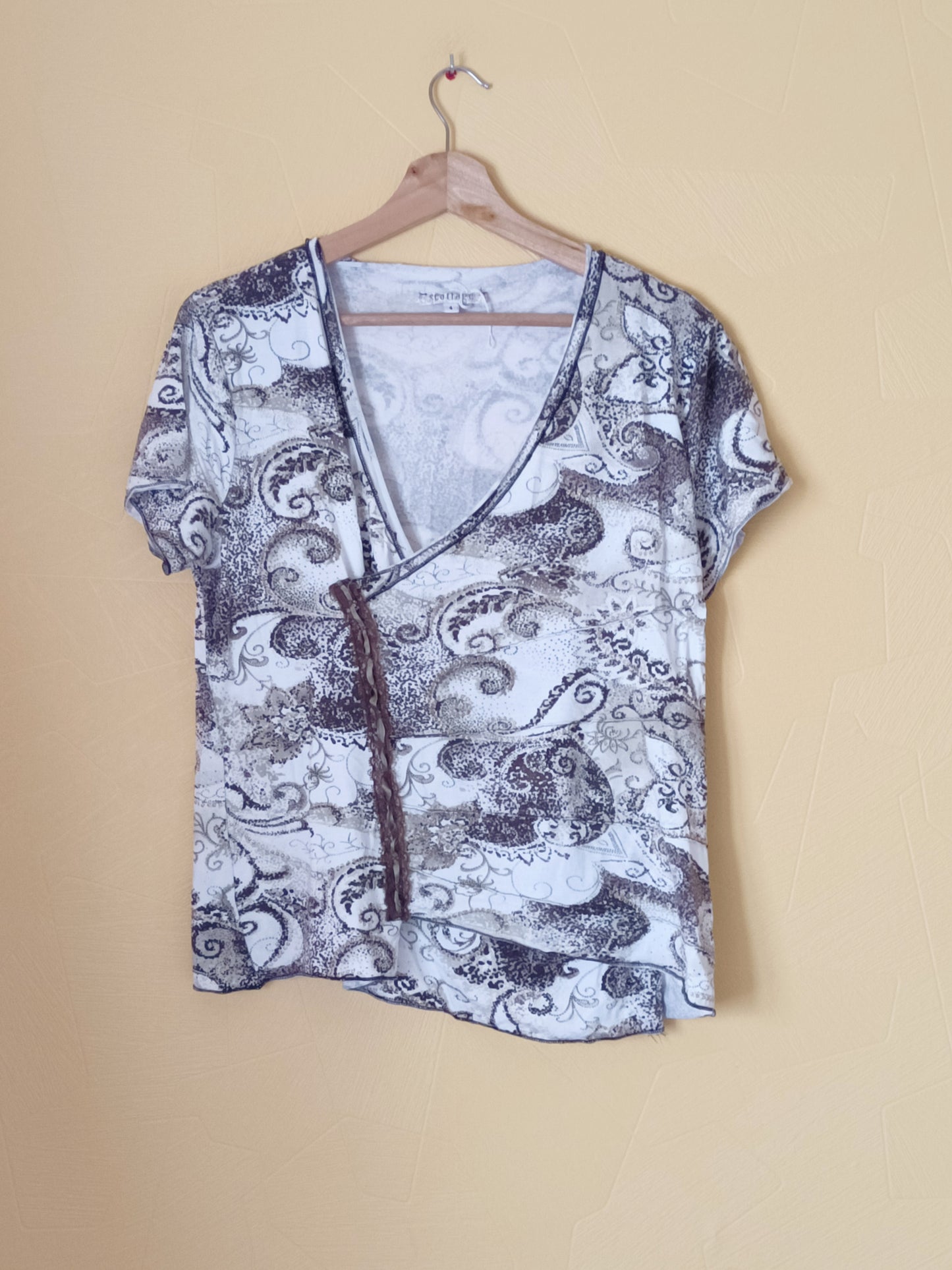T-shirt Scottage blanc à motifs Taille XL