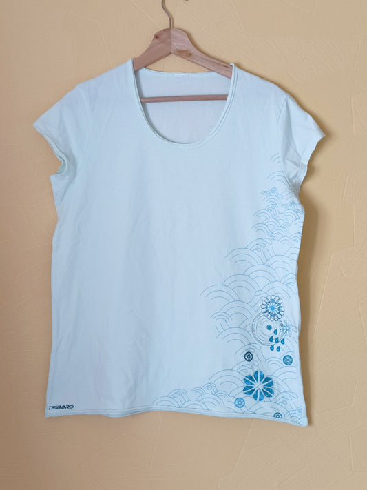 T-shirt Tribord vert clair avec impression Taille L