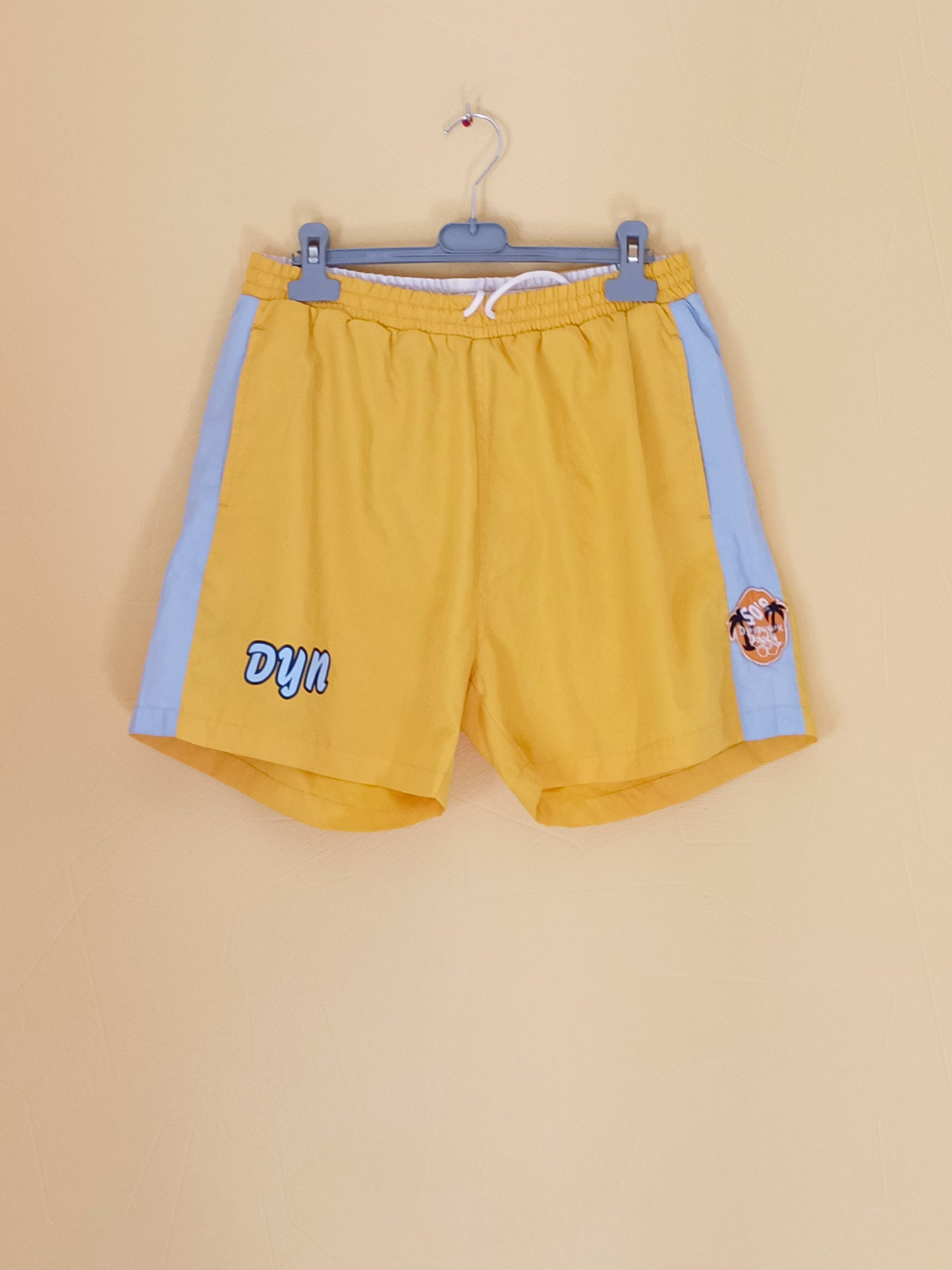 Short de bain Dynawork Beach jaune et bleu Taille L
