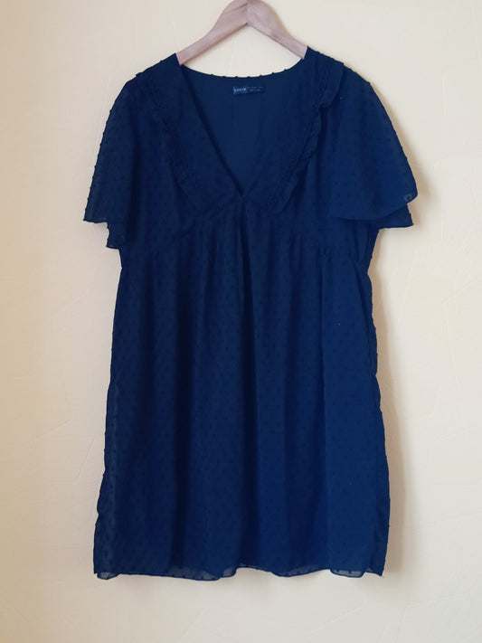 Robe manches courtes Shein noire à pois Taille 40/42