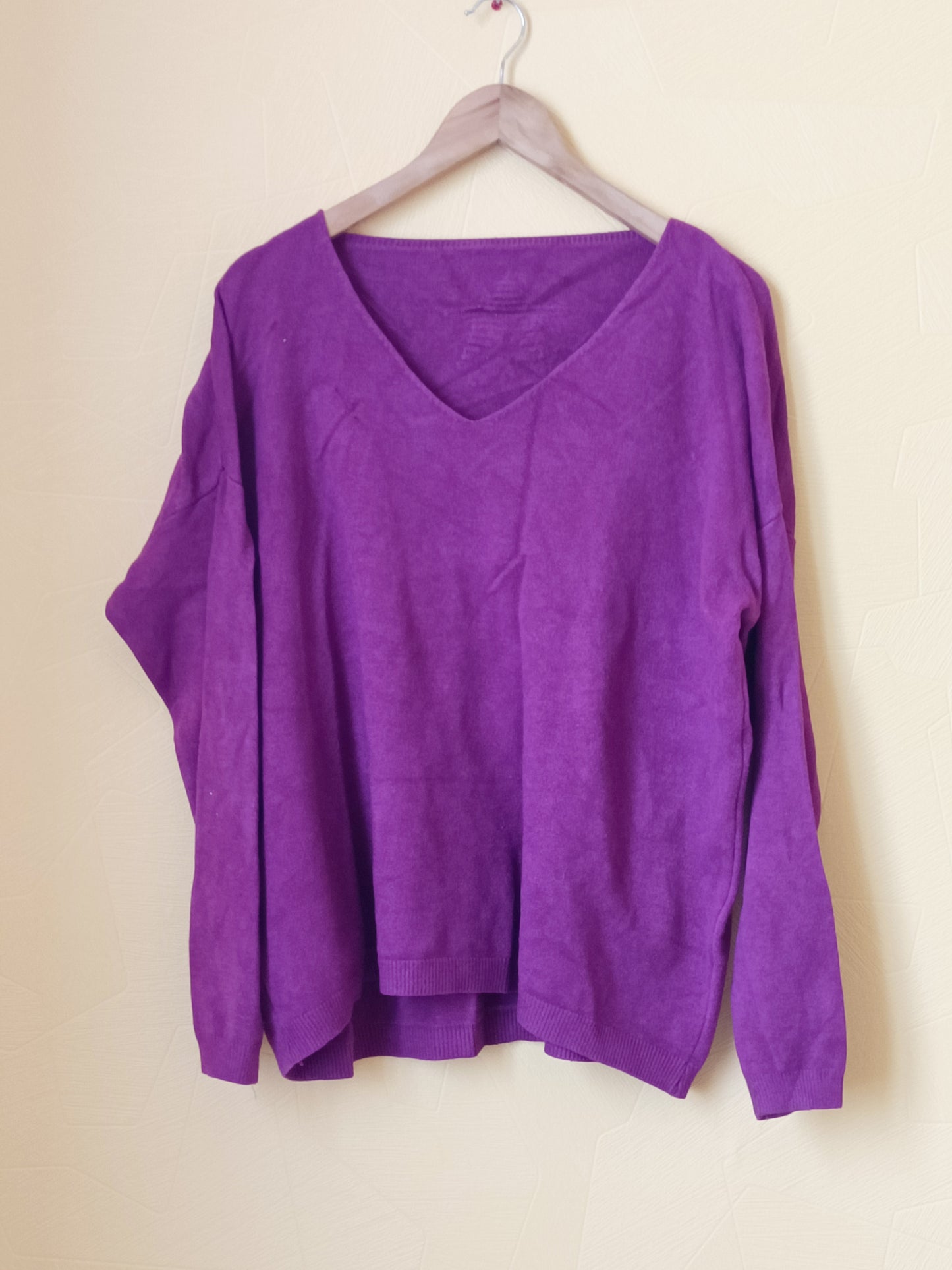 Pull fuchsia avec étoile dans le dos Taille XXL