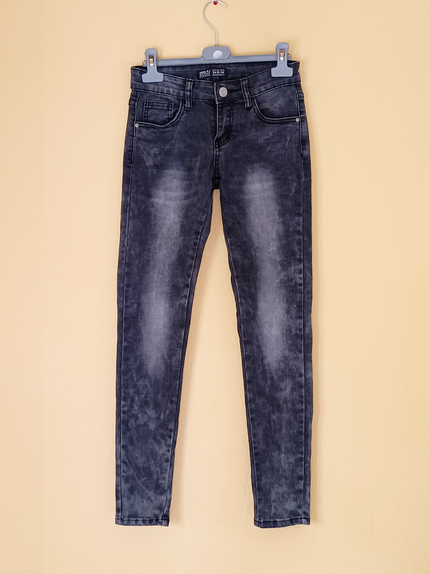 Jeans Miss RJ gris délavé skinny Taille 34