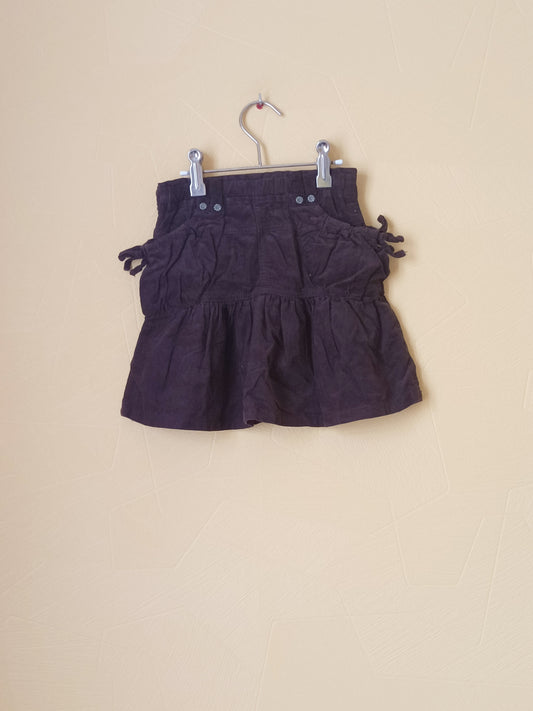 Jupe en velours marron taille 4 Ans