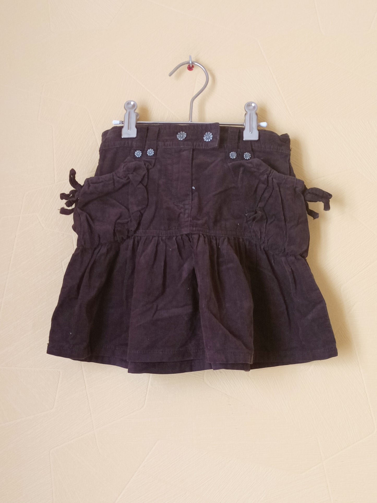 Jupe en velours marron taille 4 Ans
