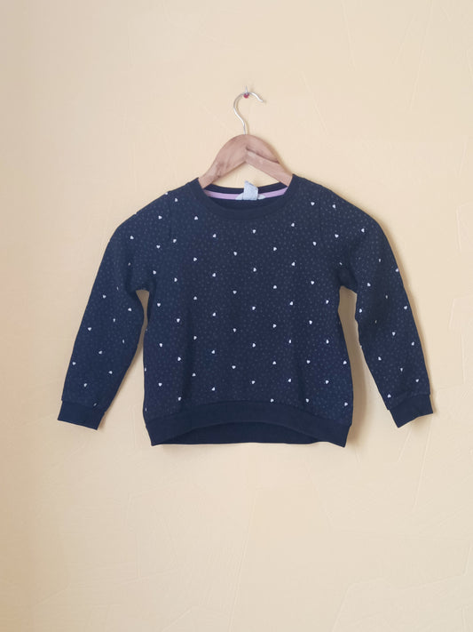 Sweat H&M noir à motifs Taille 6/8 Ans
