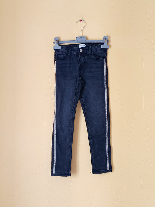Jeans skinny Kiabi noir délavé avec liseré Taille 7 Ans