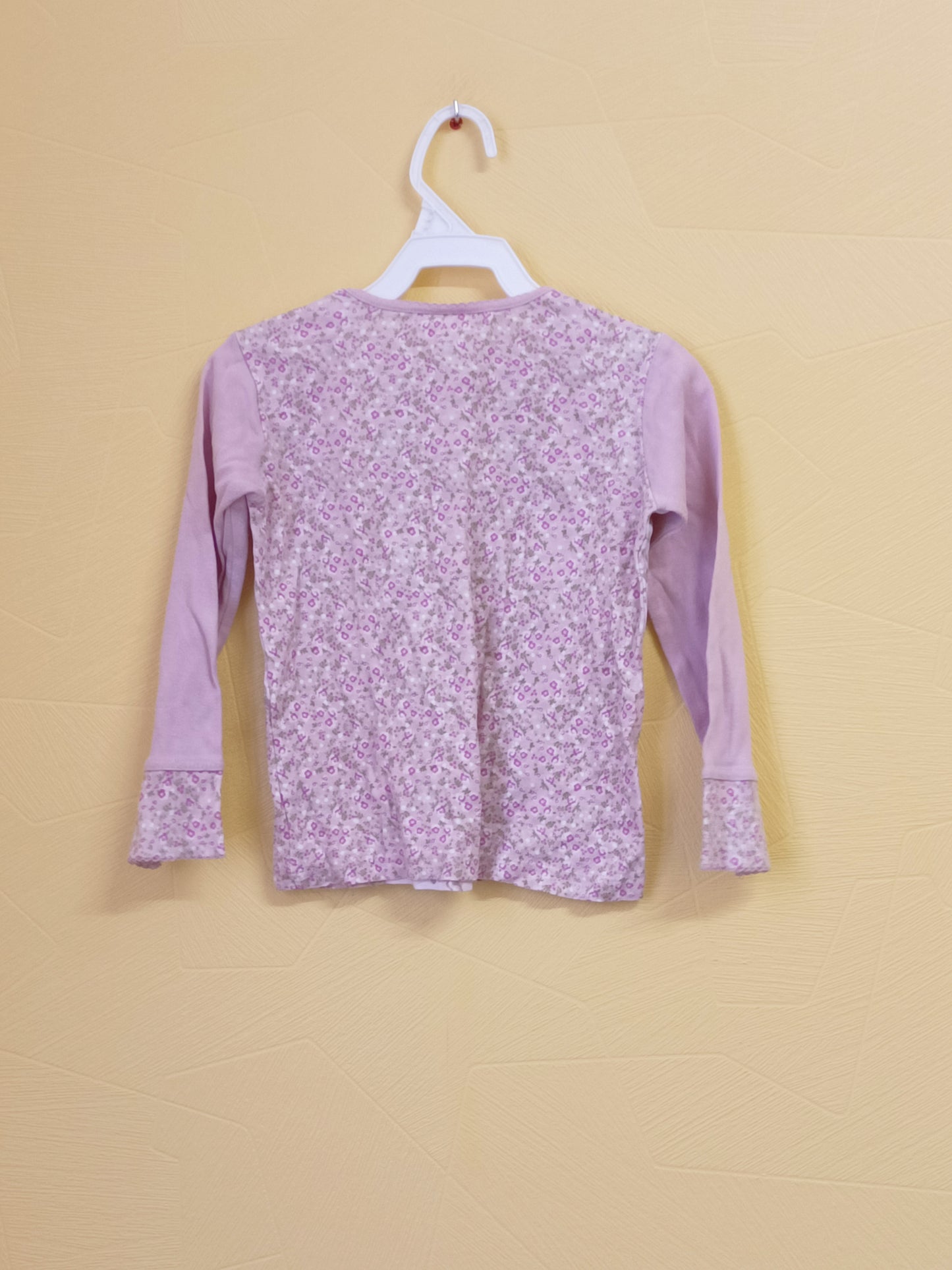 T-shirt manches longues H&M rose fleuri Taille 4/5 Ans