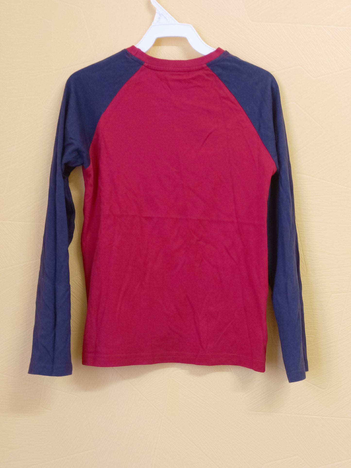 T-shirt manches longues LCDP gris et rouge avec impression Taille 10 Ans