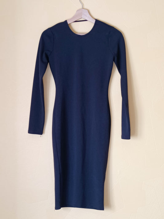 Robe manches longues dos nu Zara noire Taille S