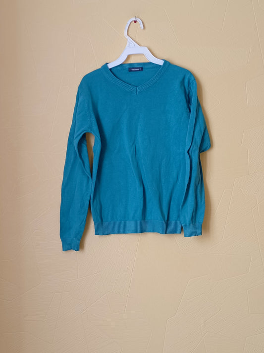 Pull fin In Extenso bleu vert Taille 8 Ans