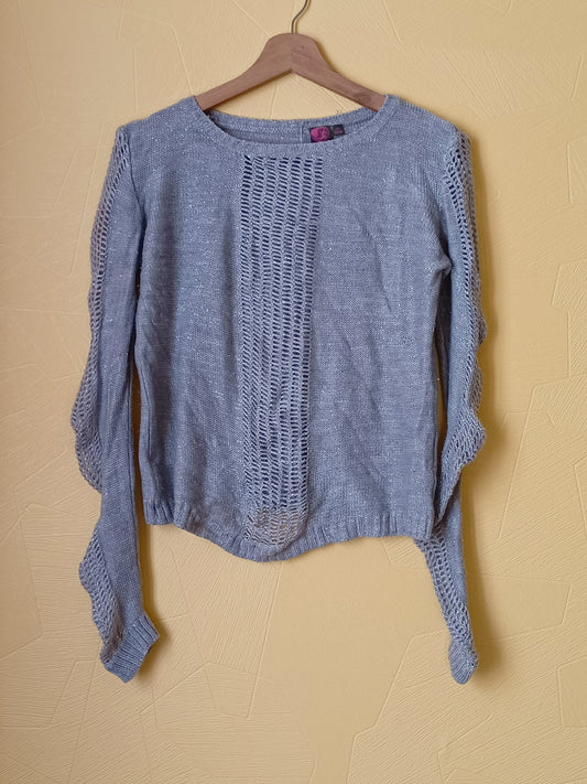 Pull fin Bilook gris argenté Taille 12 Ans