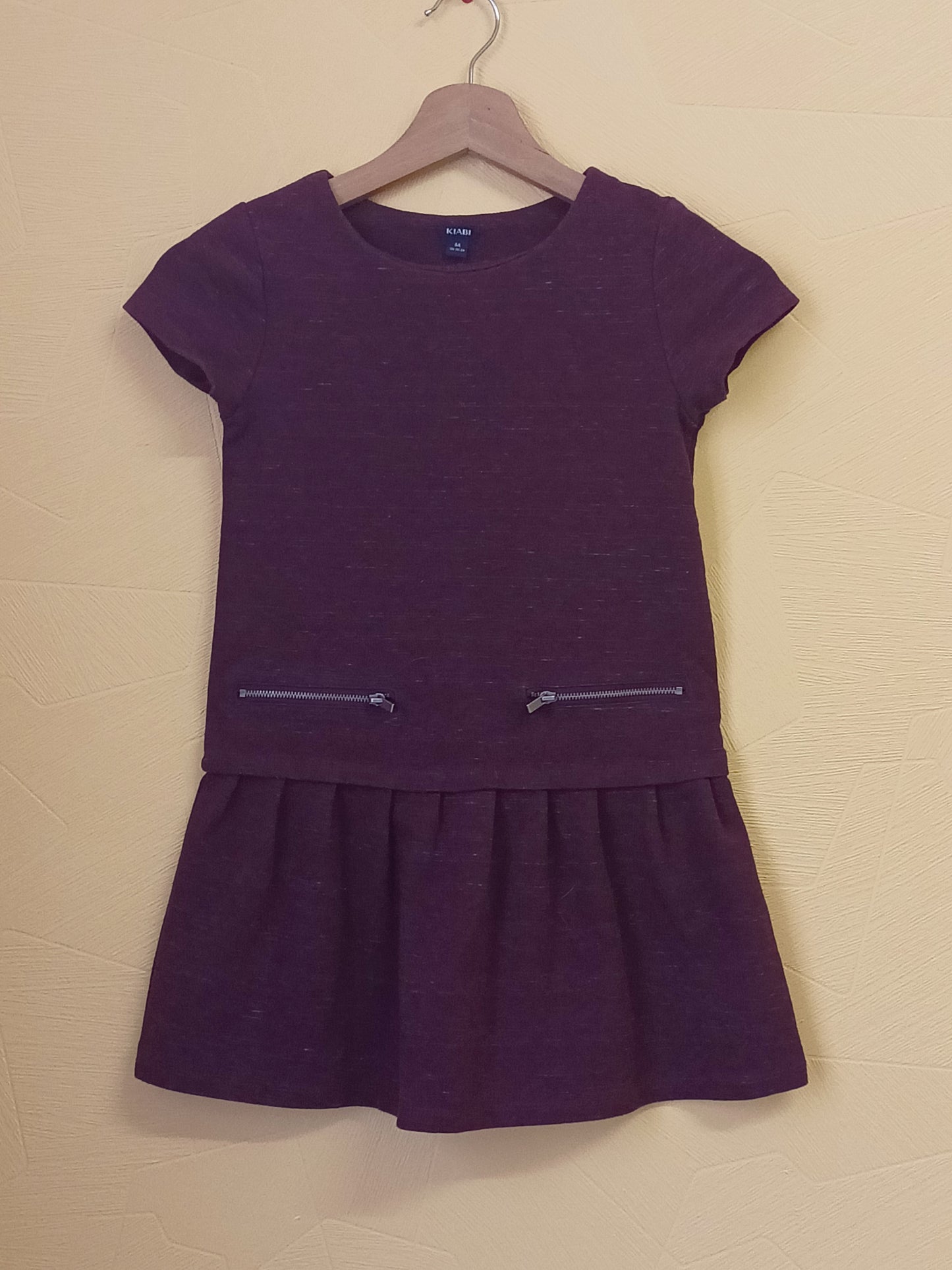 Robe manches courtes Kiabi bordeaux Taille 8 Ans
