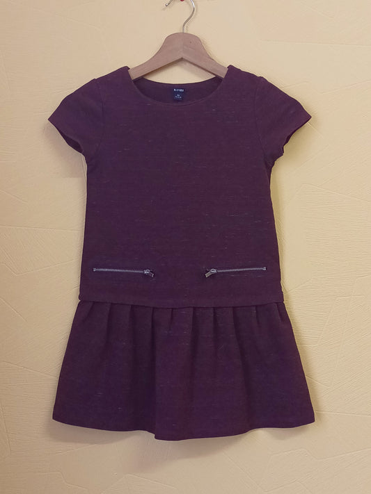 Robe manches courtes Kiabi bordeaux Taille 8 Ans