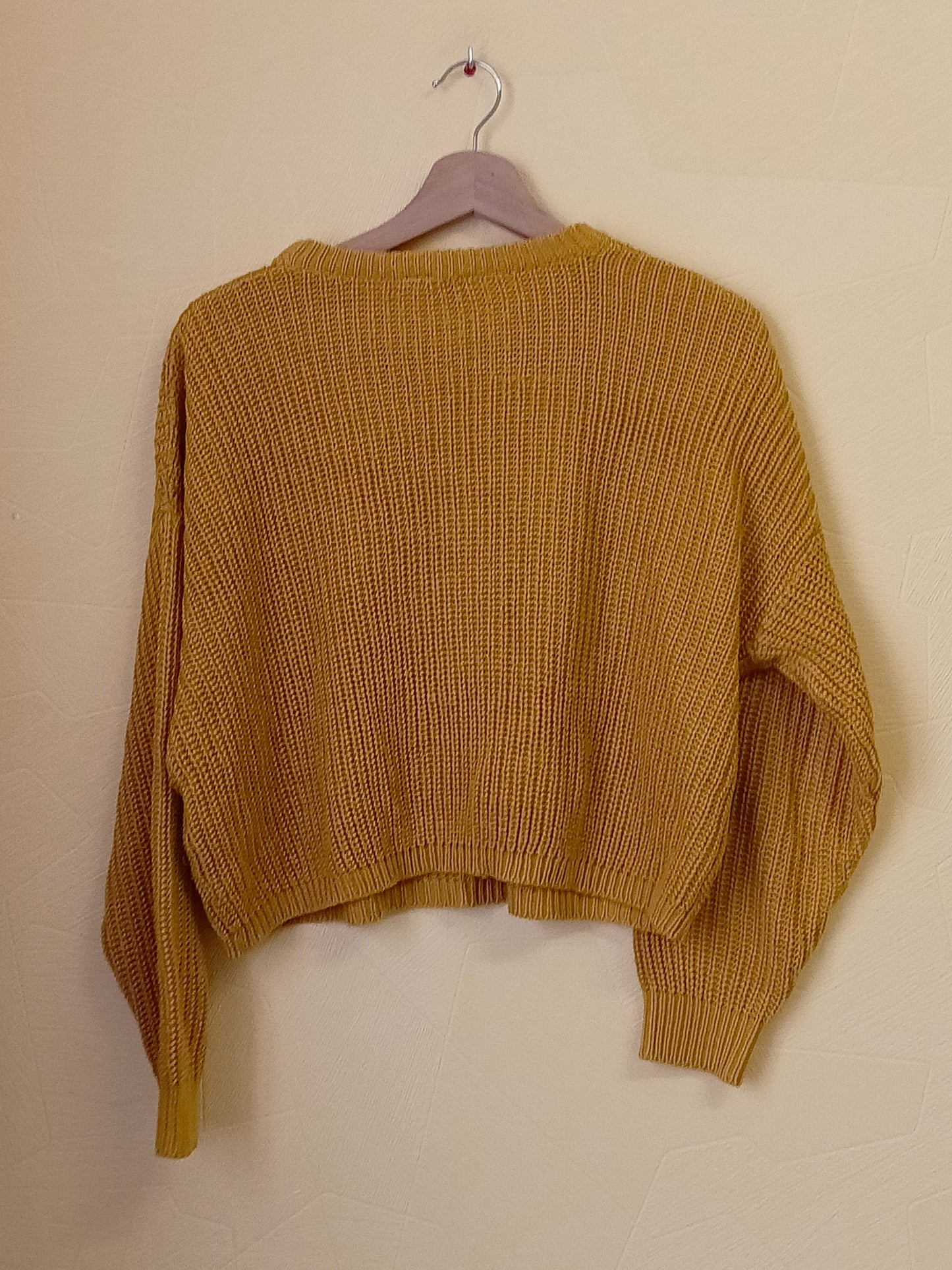 Pull court en mailles Jennyfer moutarde Taille XS