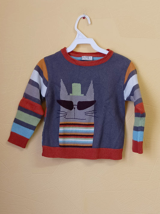 Pull DPAM rayé multicolore Taille 5 Ans