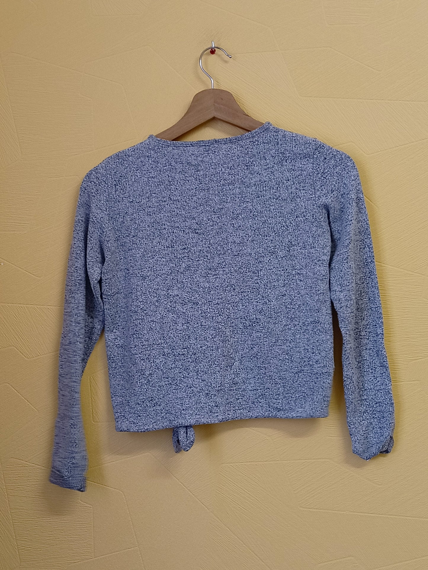 Pull fin Kiabi gris chiné à nouer Taille 10 Ans