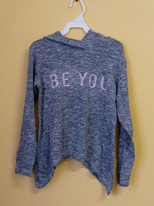 Pull fin à capuche Primark gris chiné Taille 8-9 Ans