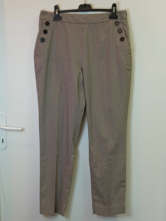 Pantalon Kookaï motifs "pied de de poule" Taille 40