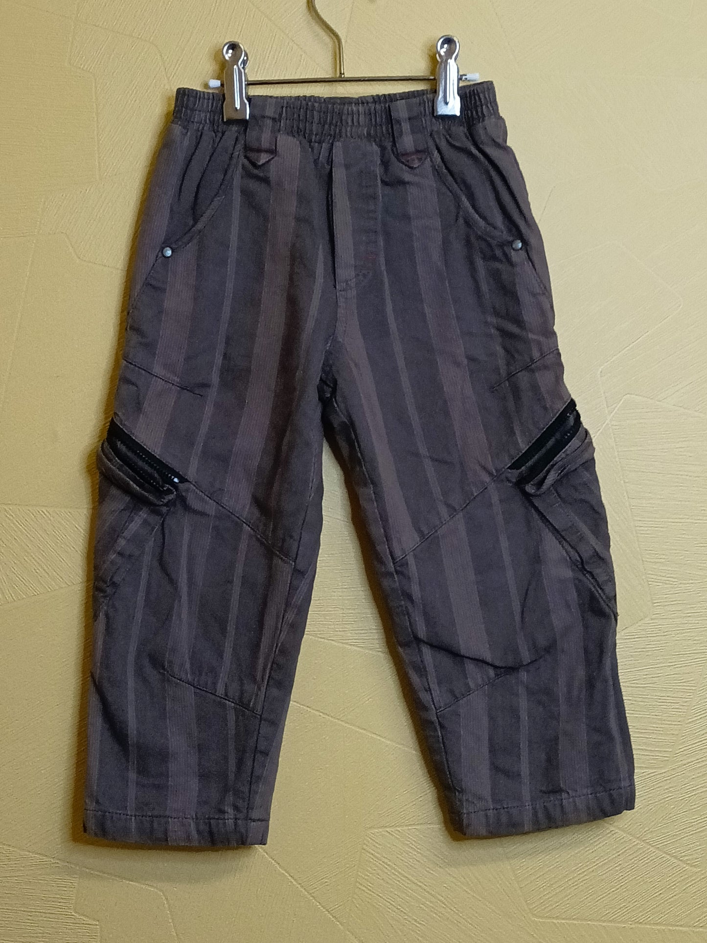 Pantalon doublé Marësse rayé marron Taille 3 Ans