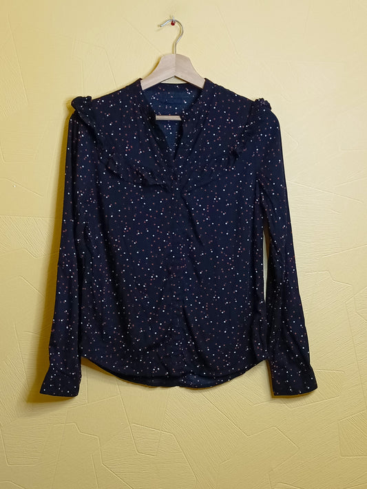 Chemise fantaisie Kiabi noire à pois Taille 14 Ans