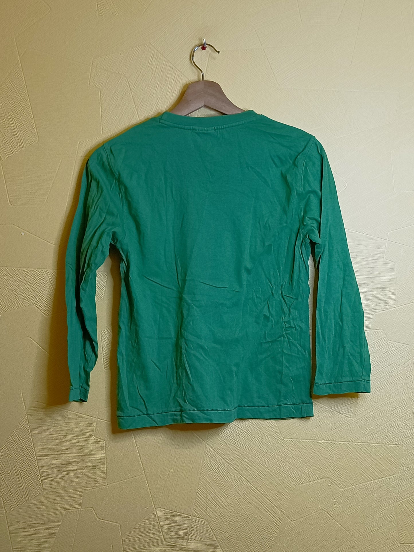 T-shirt manches longues Bilook vert avec impression Taille 10 Ans