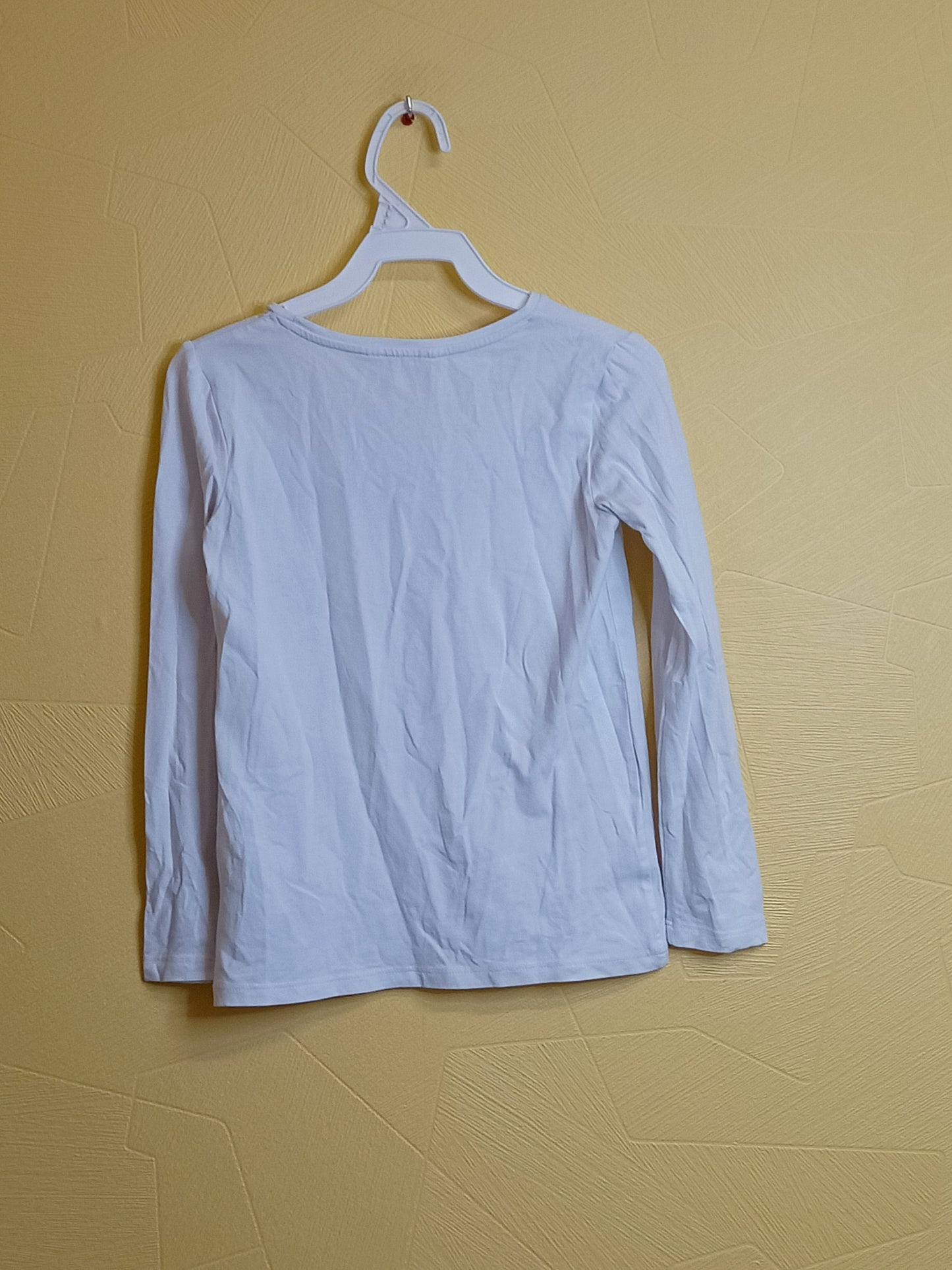 T-shirt manches longues H&M blanc avec impression Taille 6/8 Ans