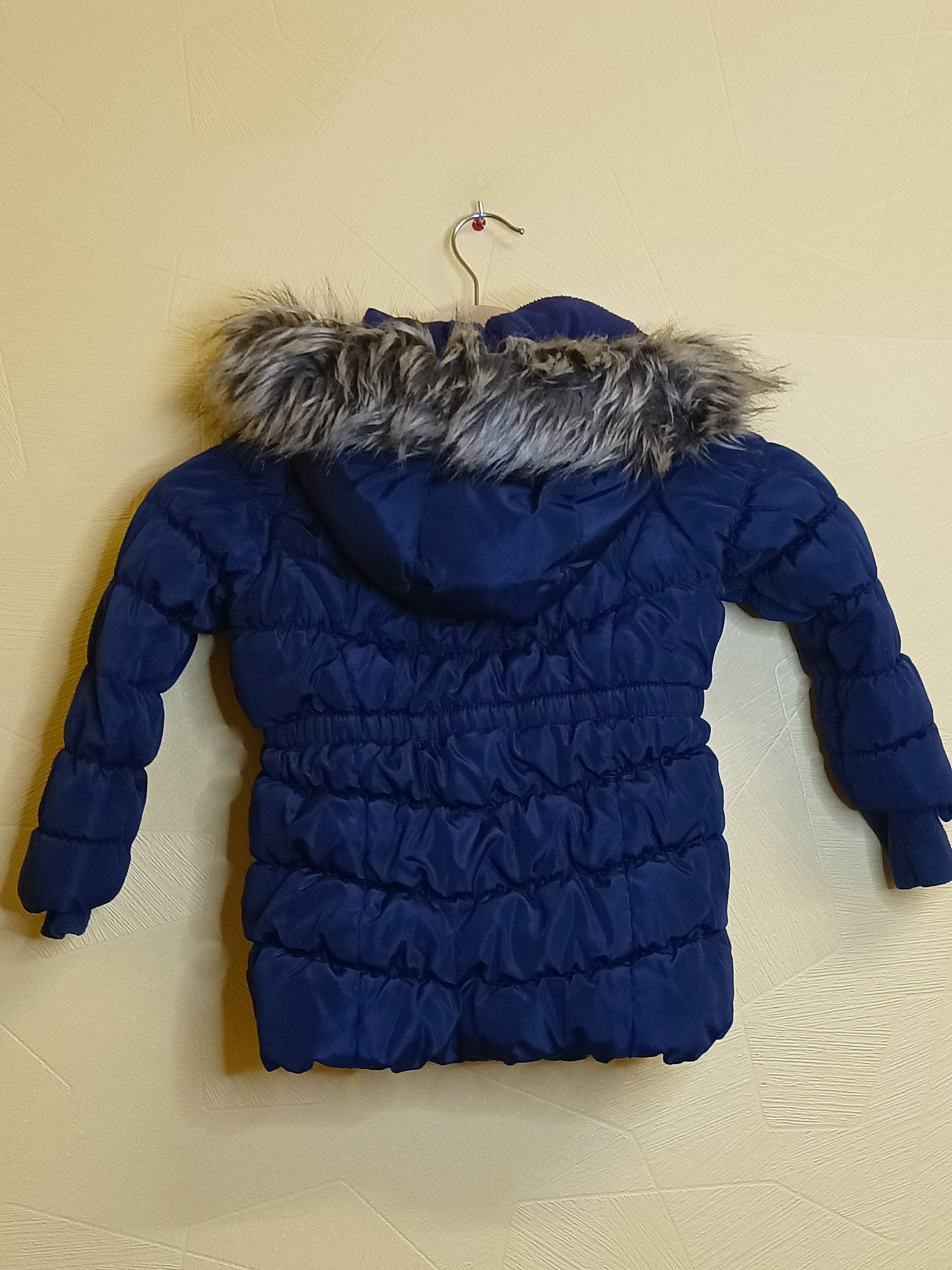 Manteau doublé avec capuche DPAM bleu marine Taille 5 Ans