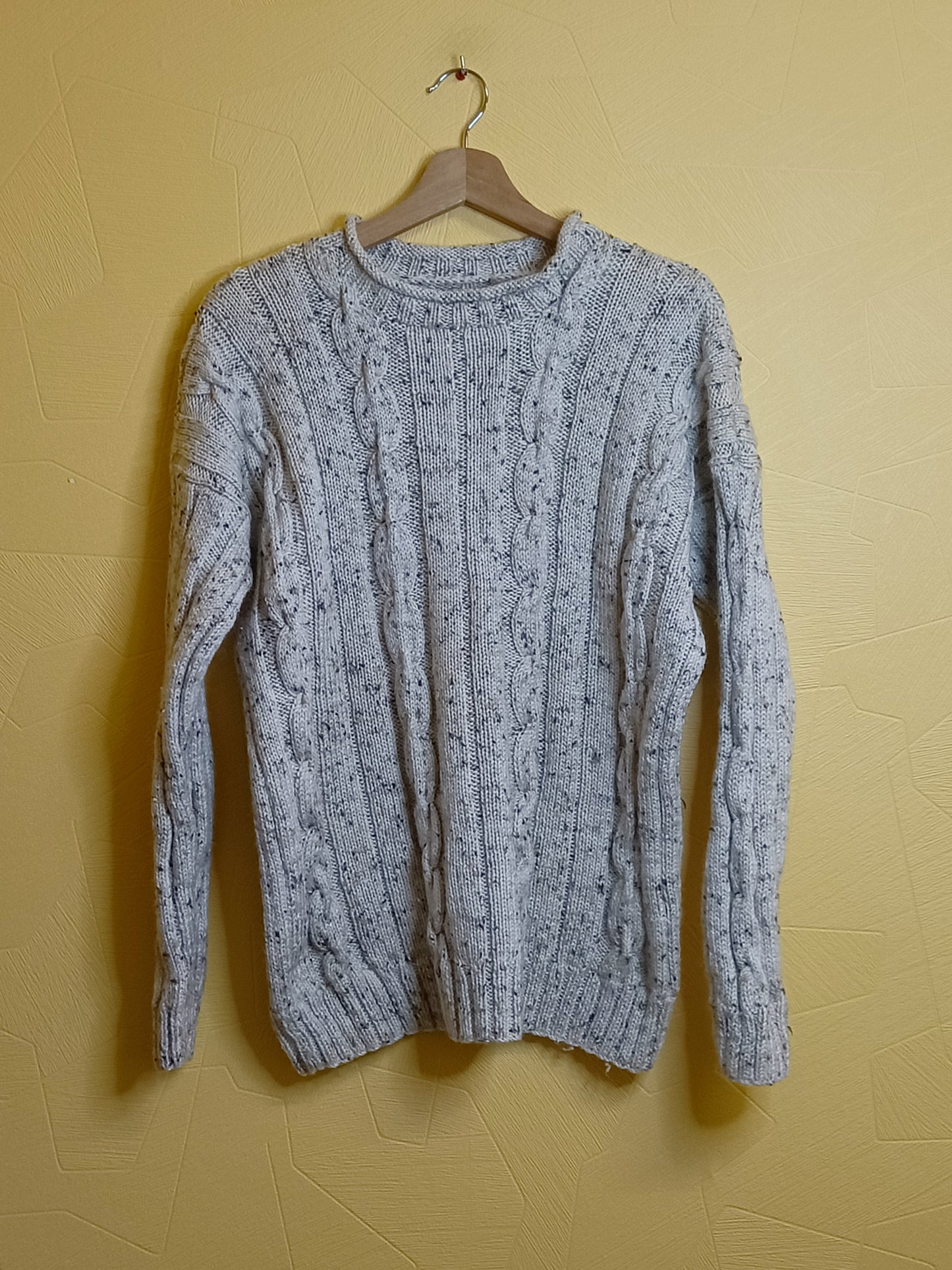 Pull grosses mailles beige chiné Taille XL