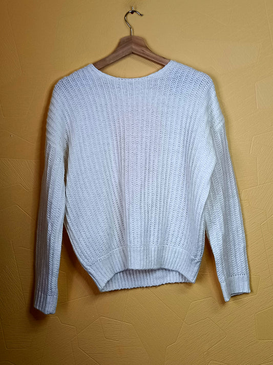 Pull col V dans le dos Asos blanc cassé Taille 34