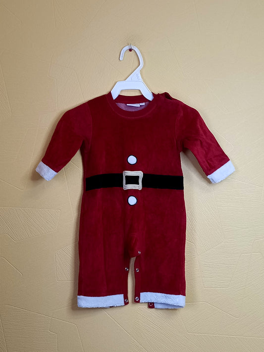 Pyjama velours sans pied Twinnies "Père Noël" Taille 6 Mois