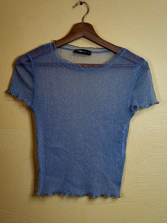 T-shirt en tulle FB Sister argenté Taille S