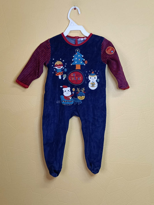 Pyjama de Noël en velours DPAM Taille 18 Mois