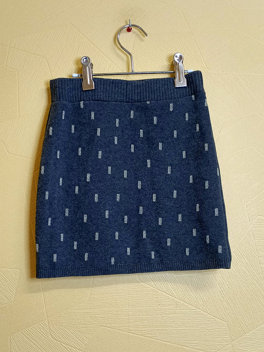 Jupe d'hiver H&M grise avec motifs dorés Taille 6/8 Ans