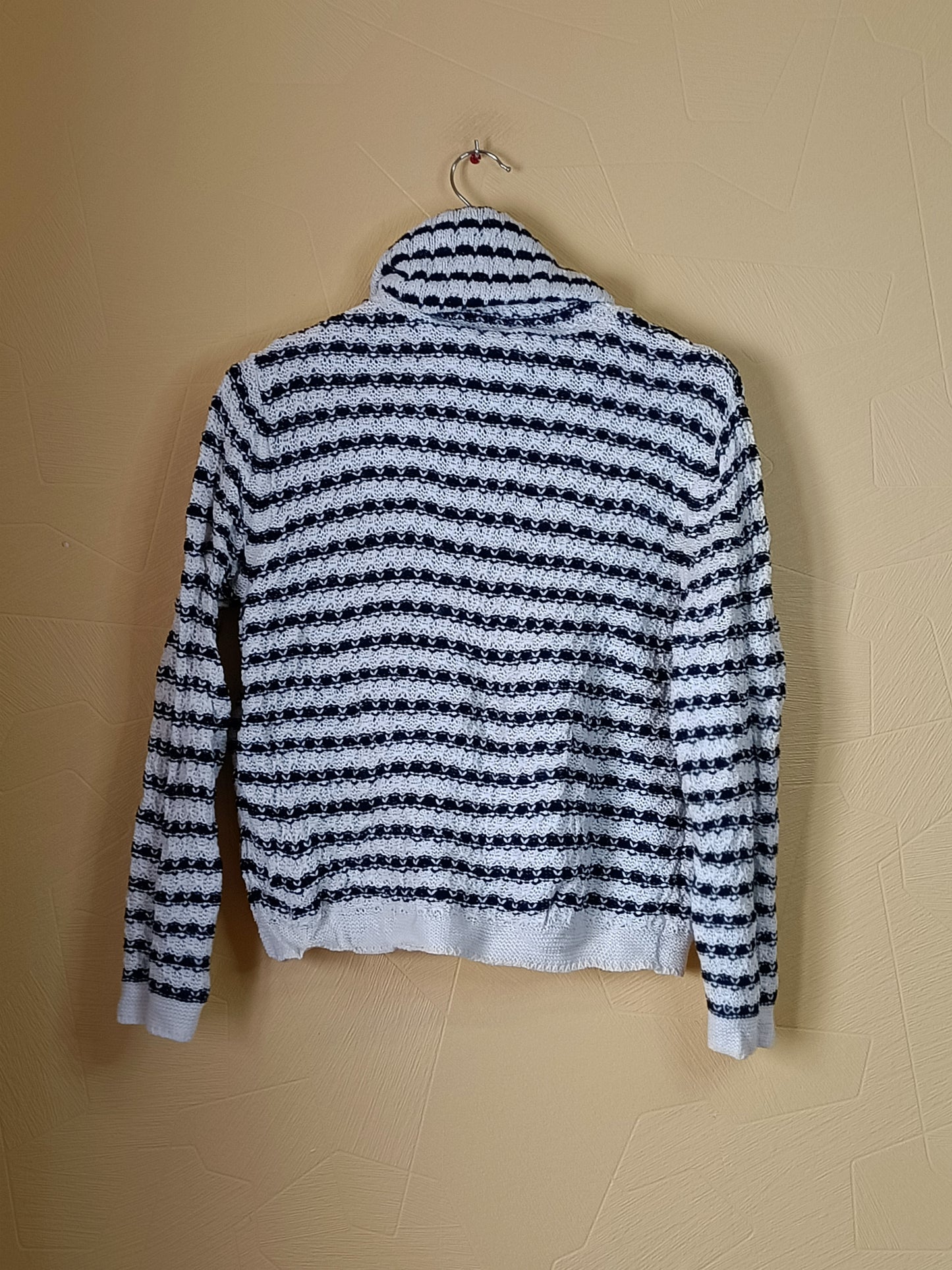 Pull en mailles avec col Mim noir et blanc Taille M