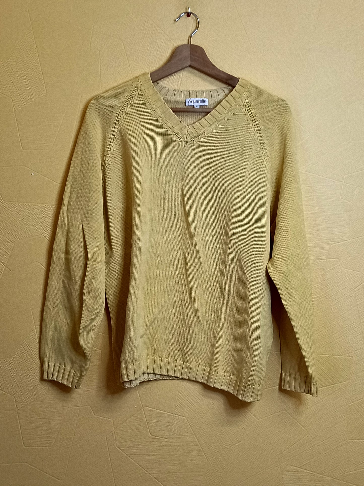 Pull Aquarelle jaune pâle Taille M