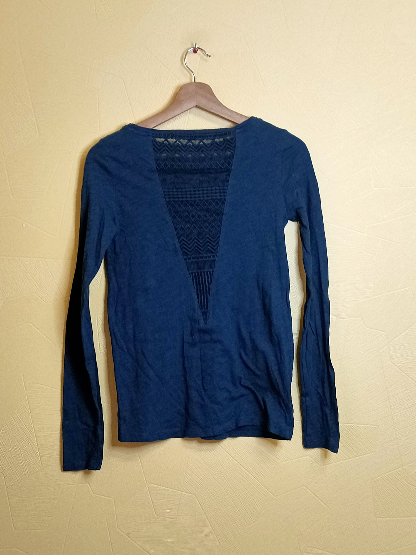 T-shirt manches longues Promod Vert sapin avec dentelle Taille S