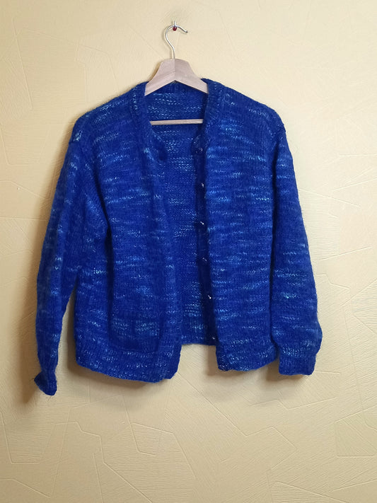 Gilet en mailles bleu chiné Taille M/L