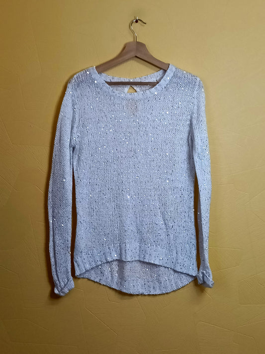 Pull blanc avec sequins Taille L