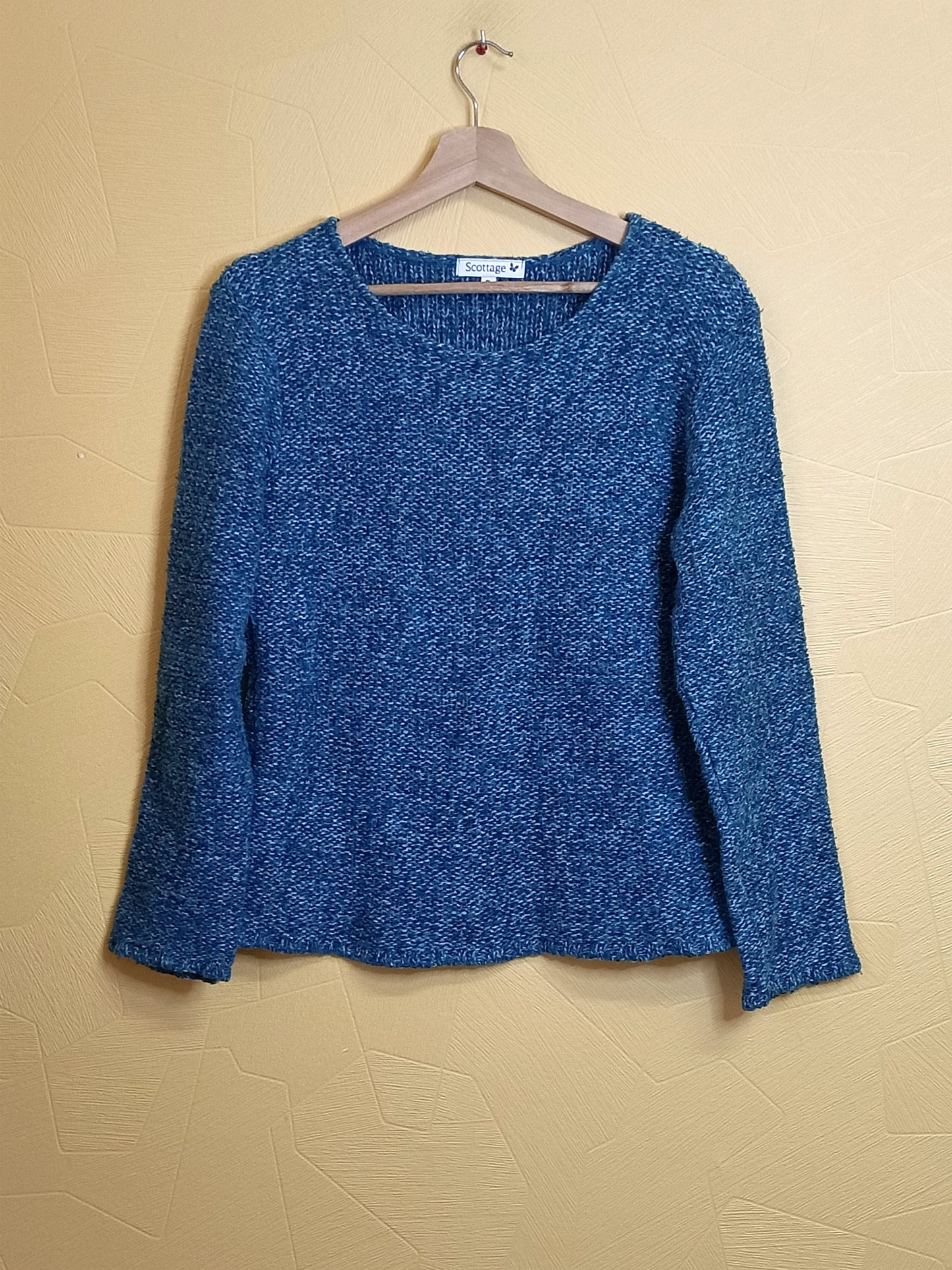 Pull Scottage bleu chiné Taille L