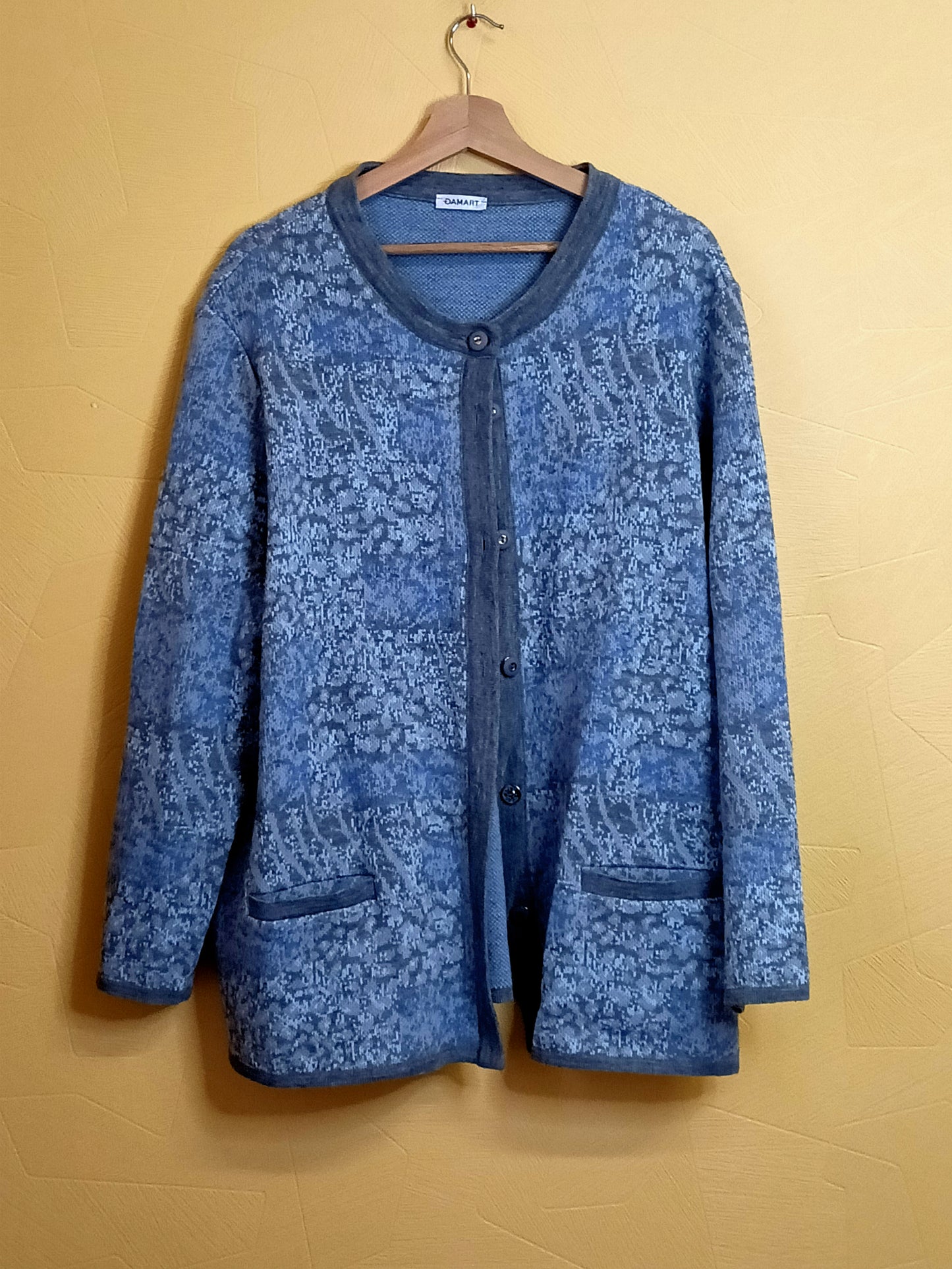 Gilet Damart chiné gris et bleu Taille 50/52