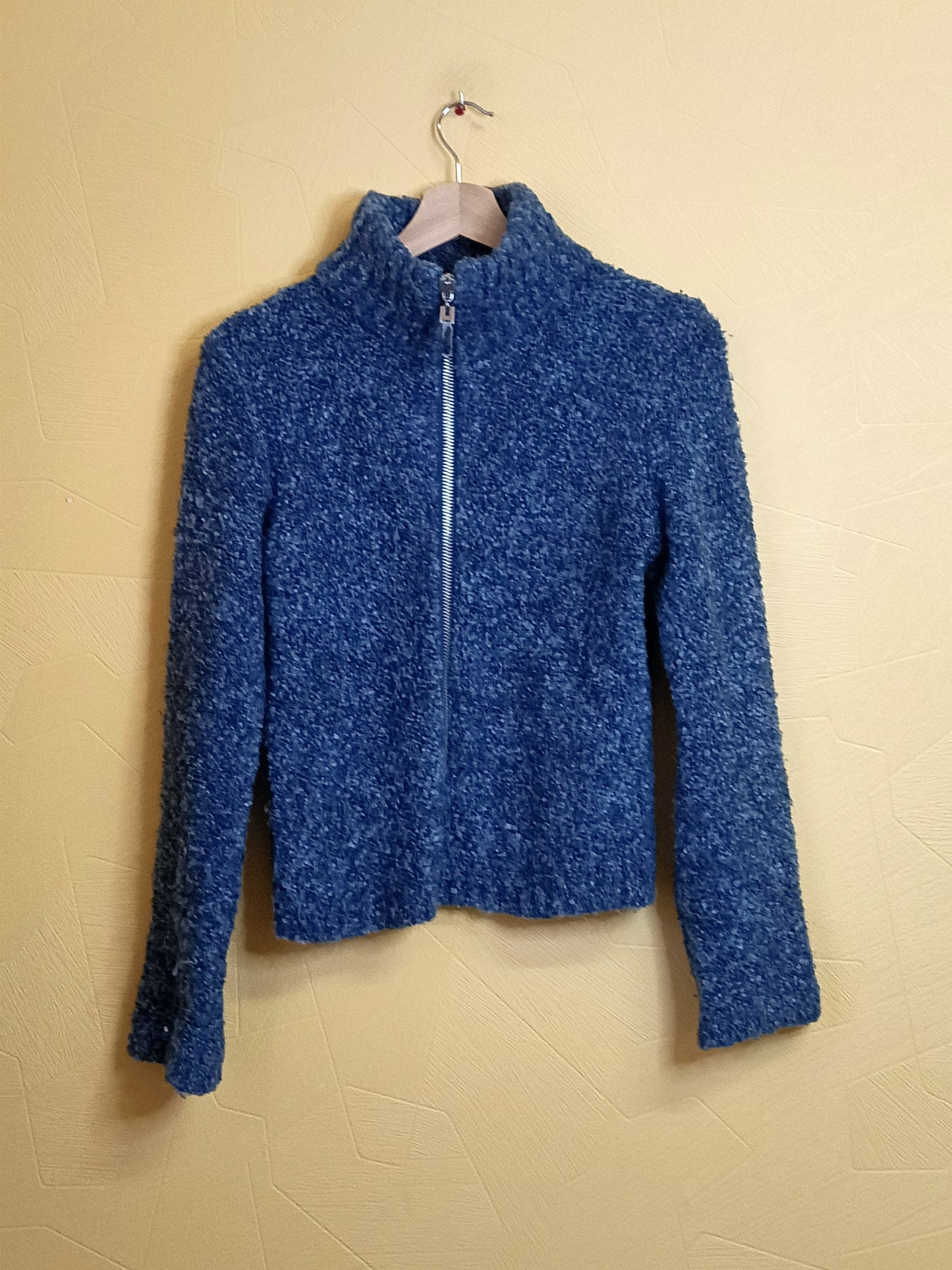 Veste en maille bouclette Lunatisme bleue grise Taille L