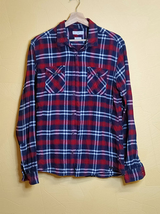 Chemise d'hiver Jules rouge à carreaux Taille L