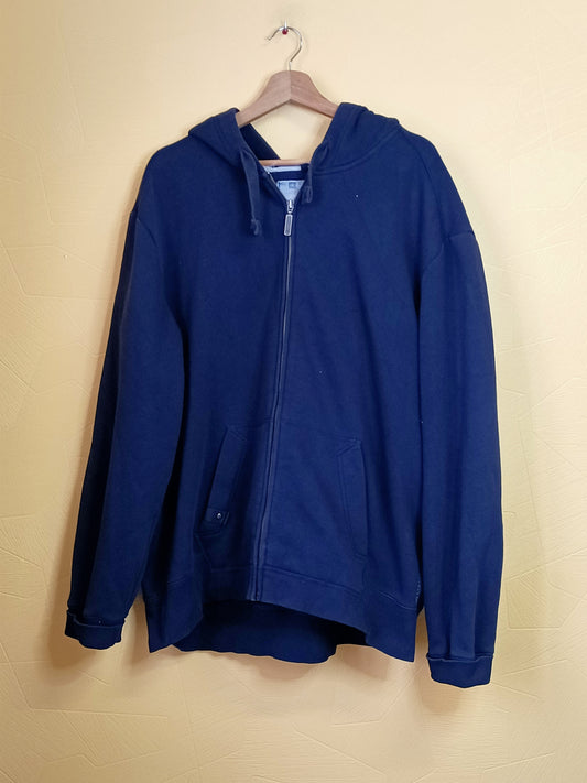 Sweat zippé à capuche Domyos bleu marine Taille XXL