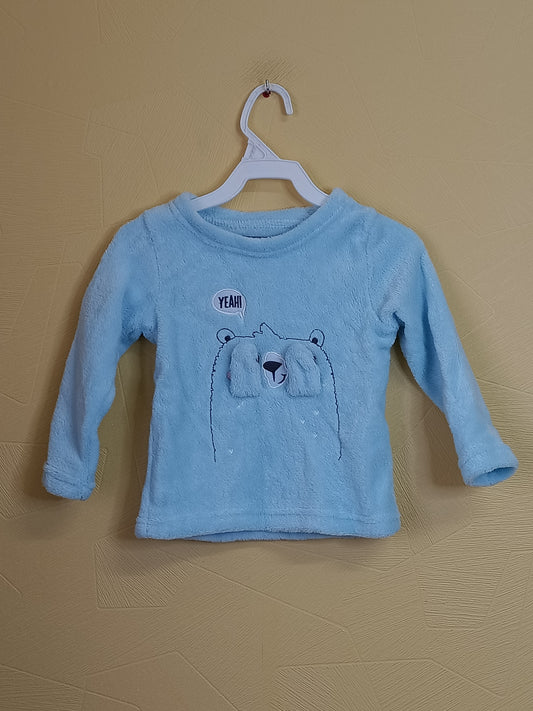 Pyjama 2 pièces polaire Eldys bleu clair et bleu foncé Taille 3 Ans