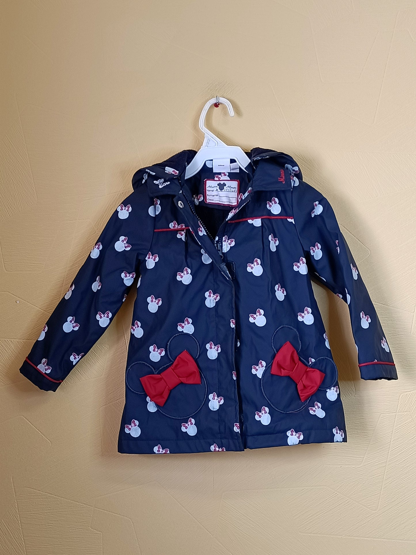 Imperméable doublé à capuche Disney bleu marine à motifs Taille 3 Ans