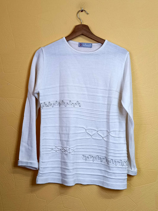 Pull fantaisie Telmail blanc cassé Taille 44