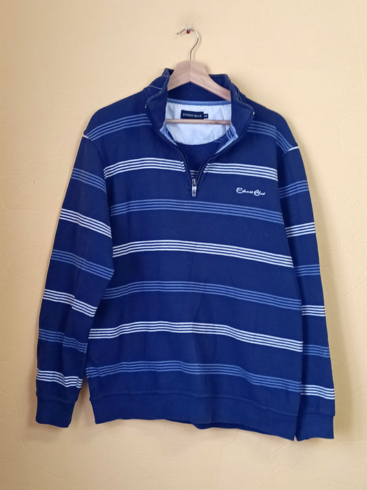 Pull col camionneur Ethnic Blue rayé bleu Taille XXL