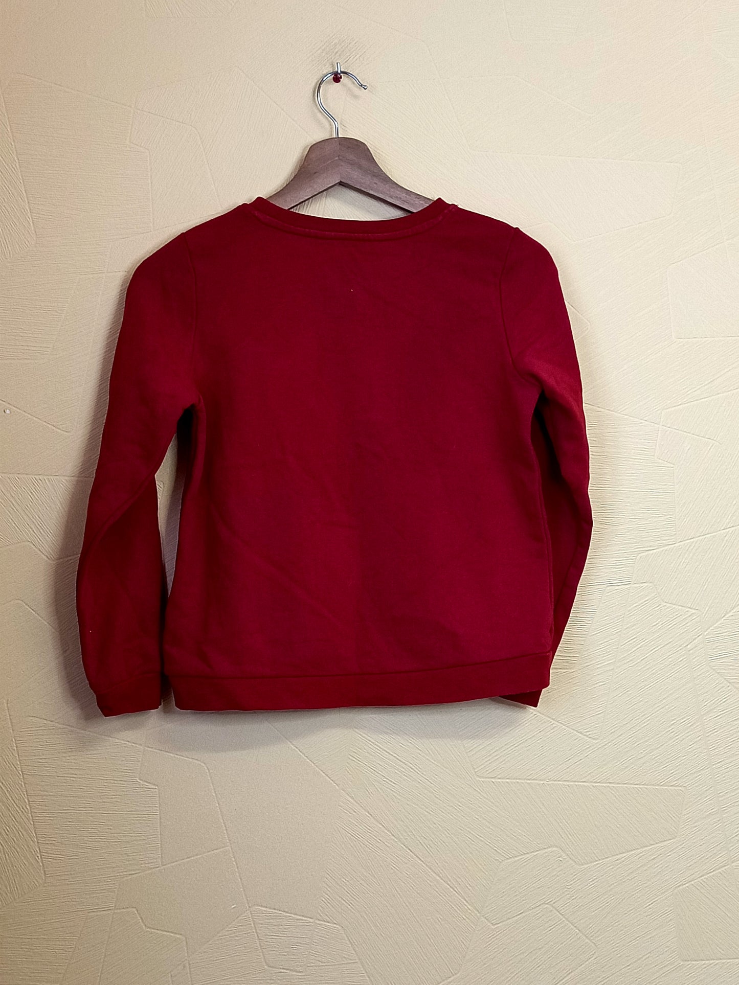 Sweat H&M rouge avec sequins motif pomme Taille 8/10 Ans