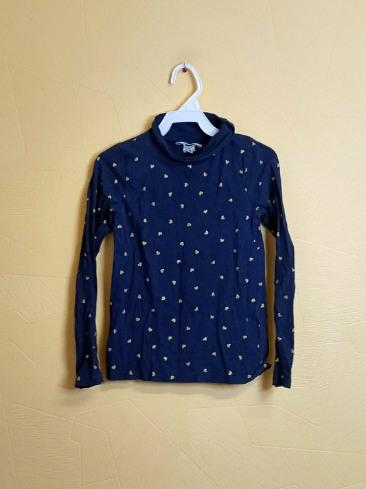 Sous pull H&M bleu marine avec motifs cœurs Taille 6/8 Ans